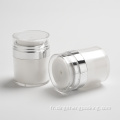 Nouveau design 15 ml de pot sans air argent pots cosmétiques sans air 30 ml 50 ml de lotion de pompe blanche